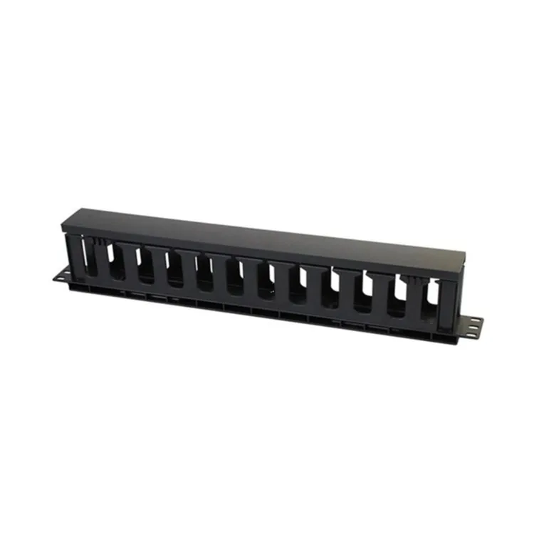 1U/ 2U 19″ 12 Ports Cable Manager Full Plastic Type