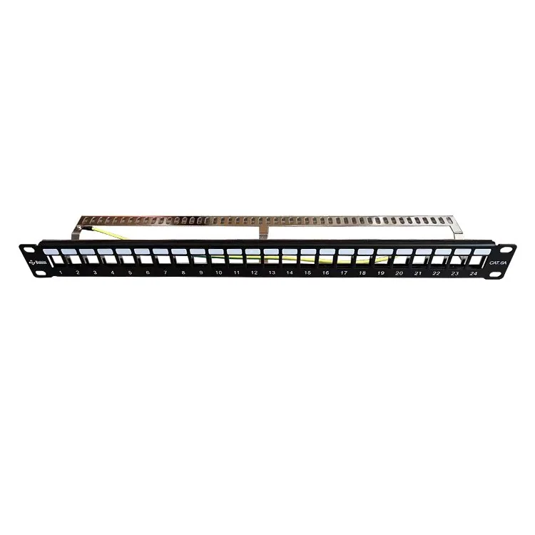 24-Port Blank Patch Panel Shield Jack Type