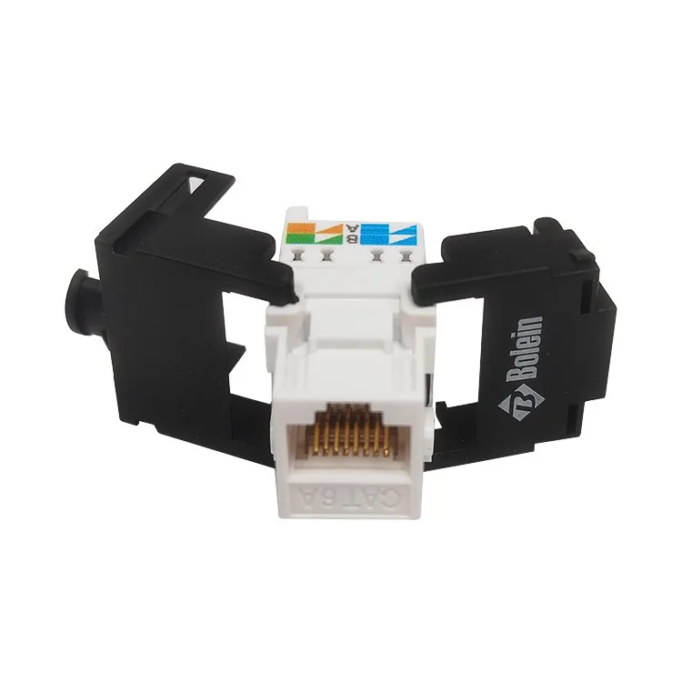 Cat.6A UTP Keystone Jack RJ45 , 180°, Toolless