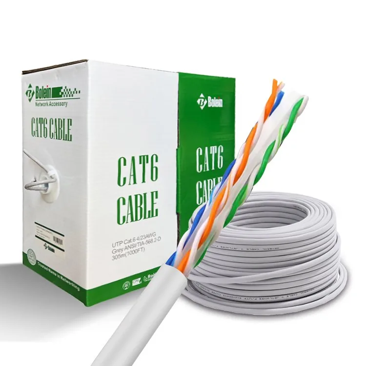 CAT6 UTP Lan Cable Indoor Grey, BC, Fluke Tested PVC