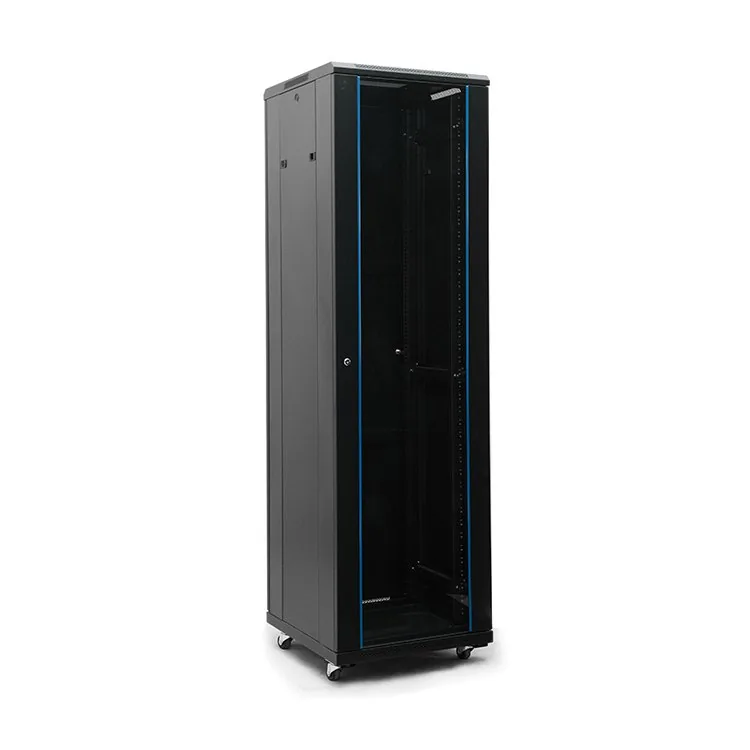 Data Center Server Rack Cabinet Floor Standing Glass Door 600*1000mm