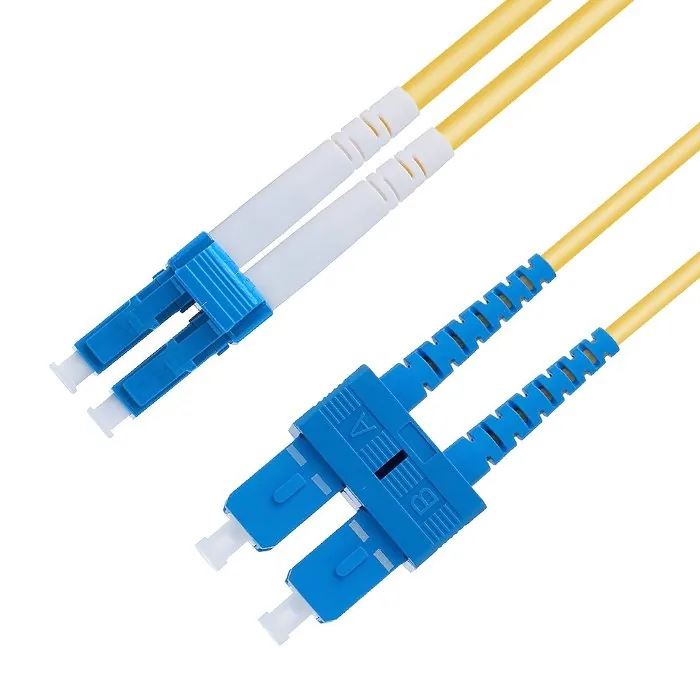 LC/UPC-SC/LC/FC/ST(UPC) Duplex 9/125 OS2 Fiber Optic Patch Cord 3.0MM-Yellow