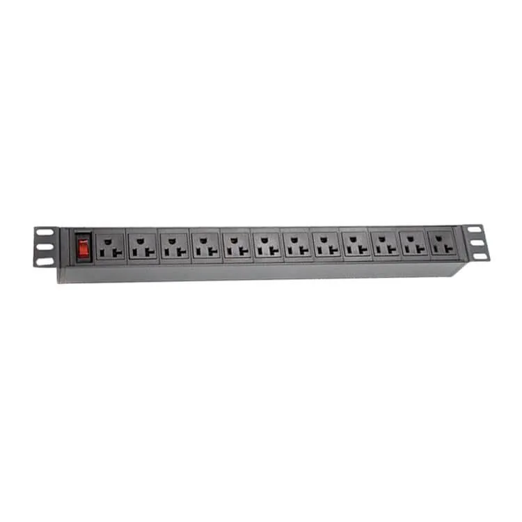 1U 19” Power Distribution Unit, USA Output 12 Way
