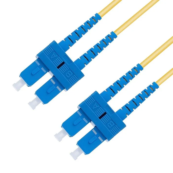 SC/UPC-SC/UPC Duplex 9/125 OS2 Fiber Optic Patch Cord 3.0MM-Yellow