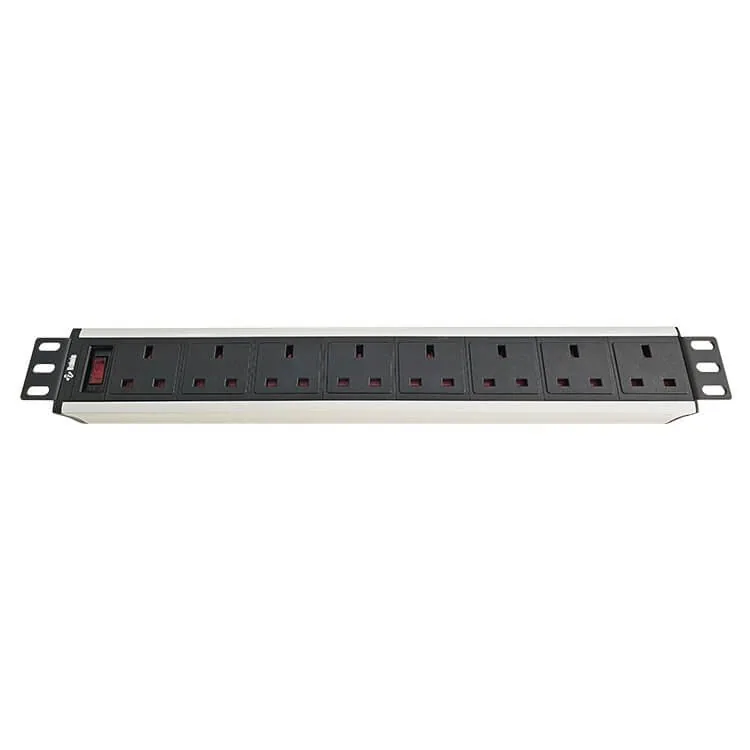 1.5U 19” Power Distribution Unit, UK Output 8 Way