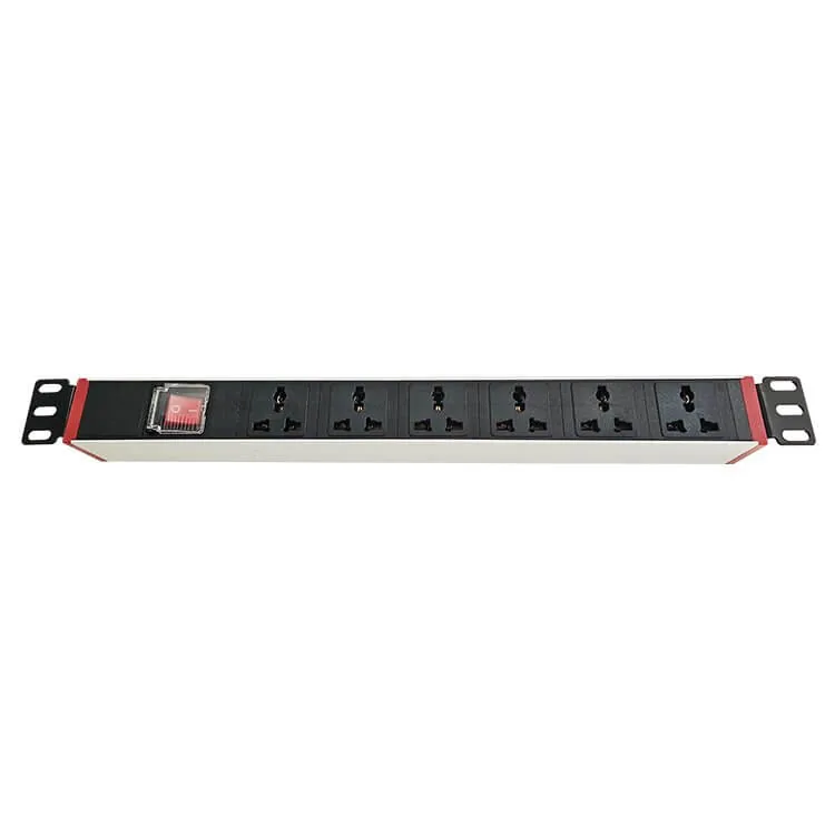 1U  Power Distribution Unit, Universal Output Mixed 6 Way