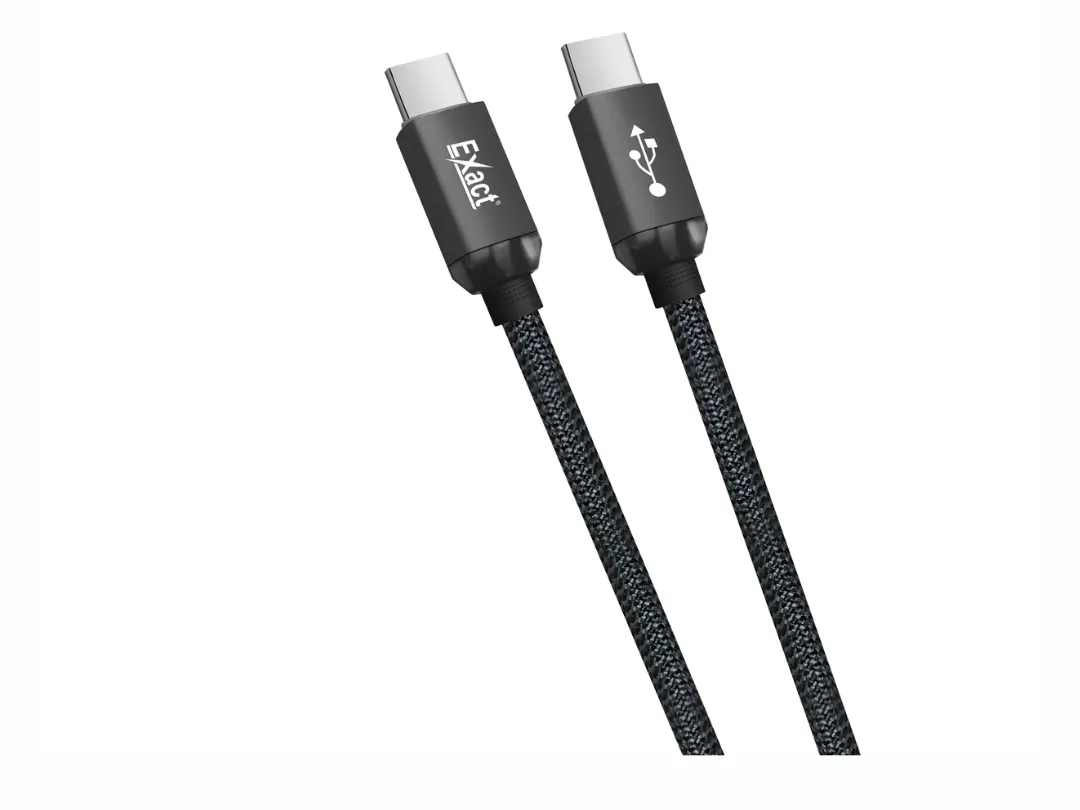 Exact 2M USB C to USB C Braided Data Transfer & Charging Cable 2M EX1113