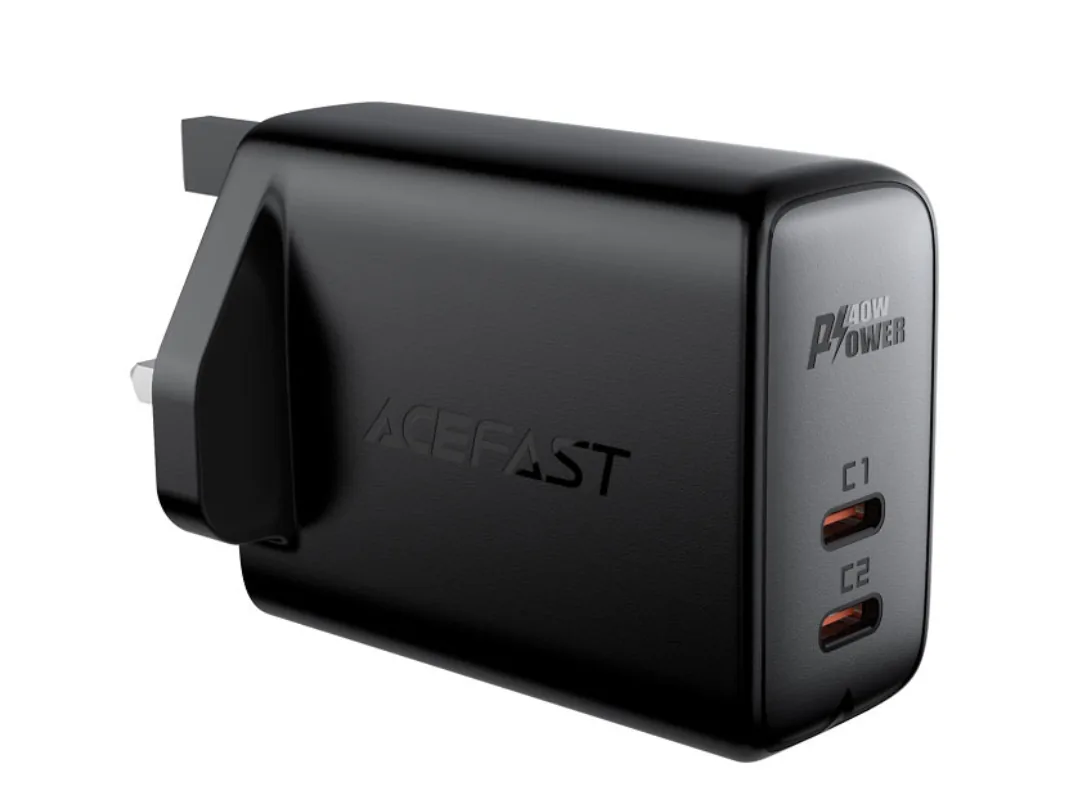 Acefast A12 40W PD Dual USB-C Port Fast Charger – UK Plug