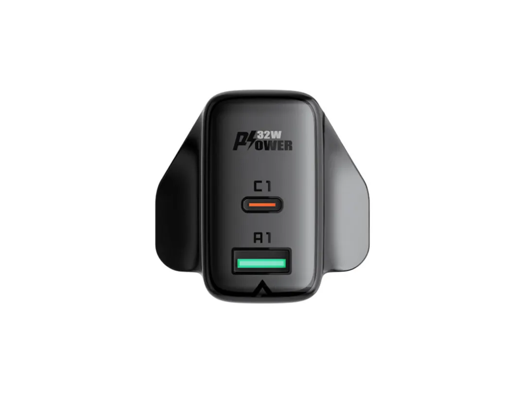 Acefast Fast Charge Wall Charger A8 PD32W (1xUSB-C+1xUSB-A) UK