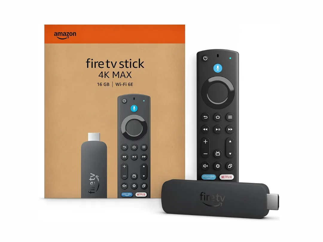 Amazon Fire TV Stick 4K Max (2nd Gen) Streaming Device with Alexa Voice Remote - 4K Ultra HD, Quad-core Processor, Dolby Vision.Atmos, 16GB Storage, HDR10+, Smart Home, Alexa, Wi-Fi 6E - Black