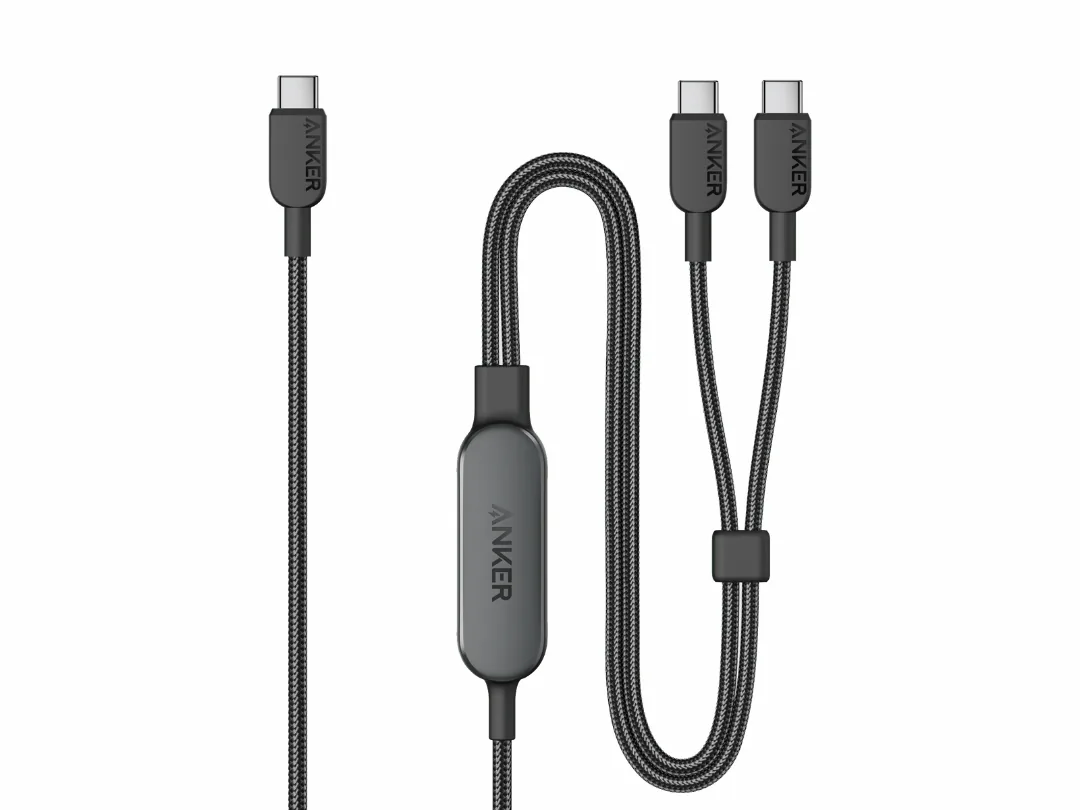 Anker 2-in-1 USB C to USB C Cable 140W Max , 4ft (1.2M), Fast Charging A8895H11 - Black