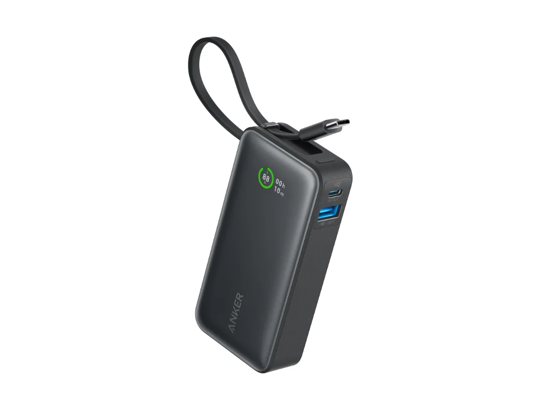 Anker 533 10,000 mAh Power Bank 30W Built-in USB-C Cable (A1259H11)