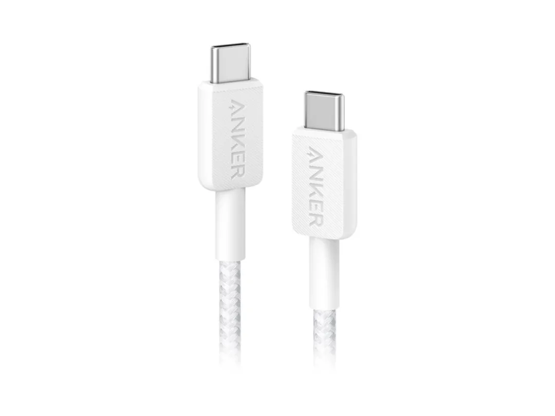 Anker 322 USB-C to USB-C Fast Charging Cable 3ft (A81F5H21) – White