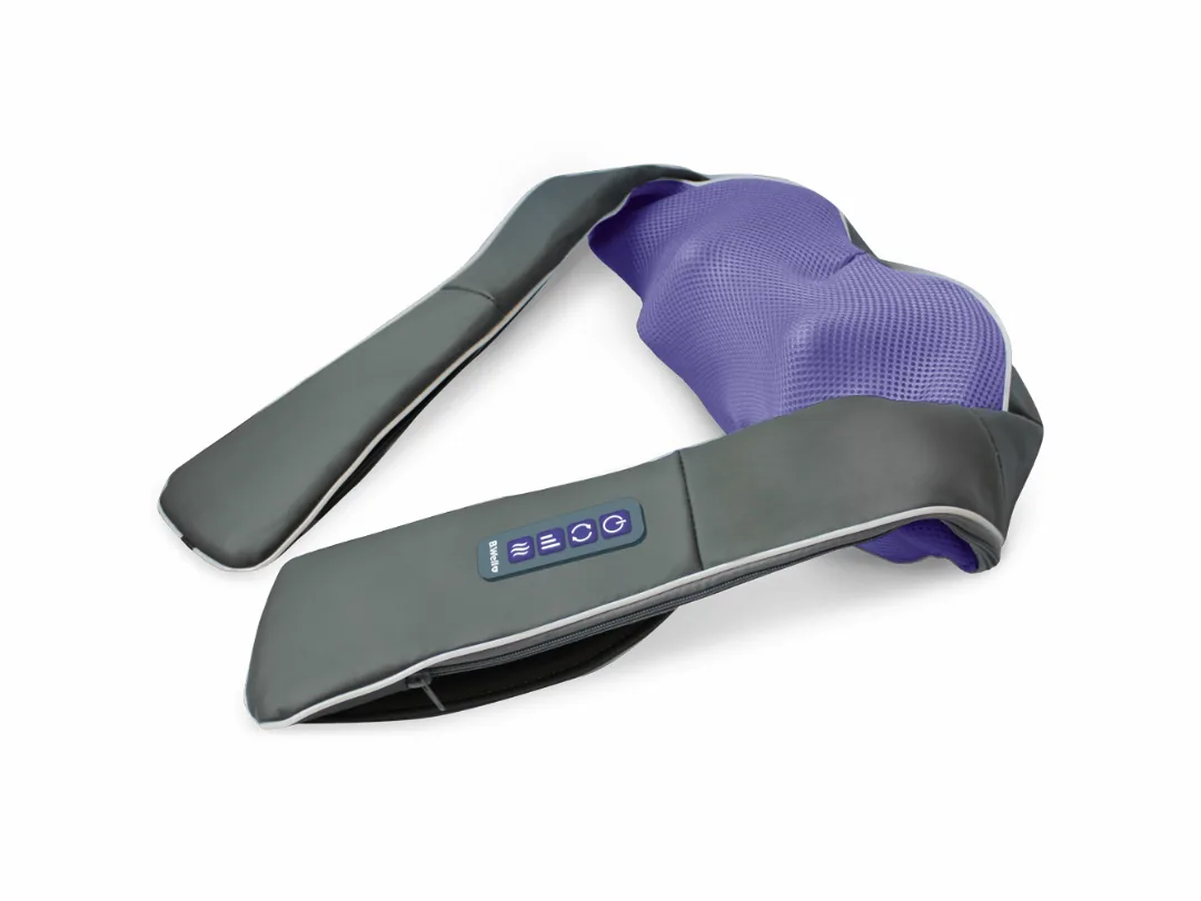 B Well Med 440 Electric Neck Massager With Heating Function, Grey, With Adapter & Storage bag - 2 Years Warranty
