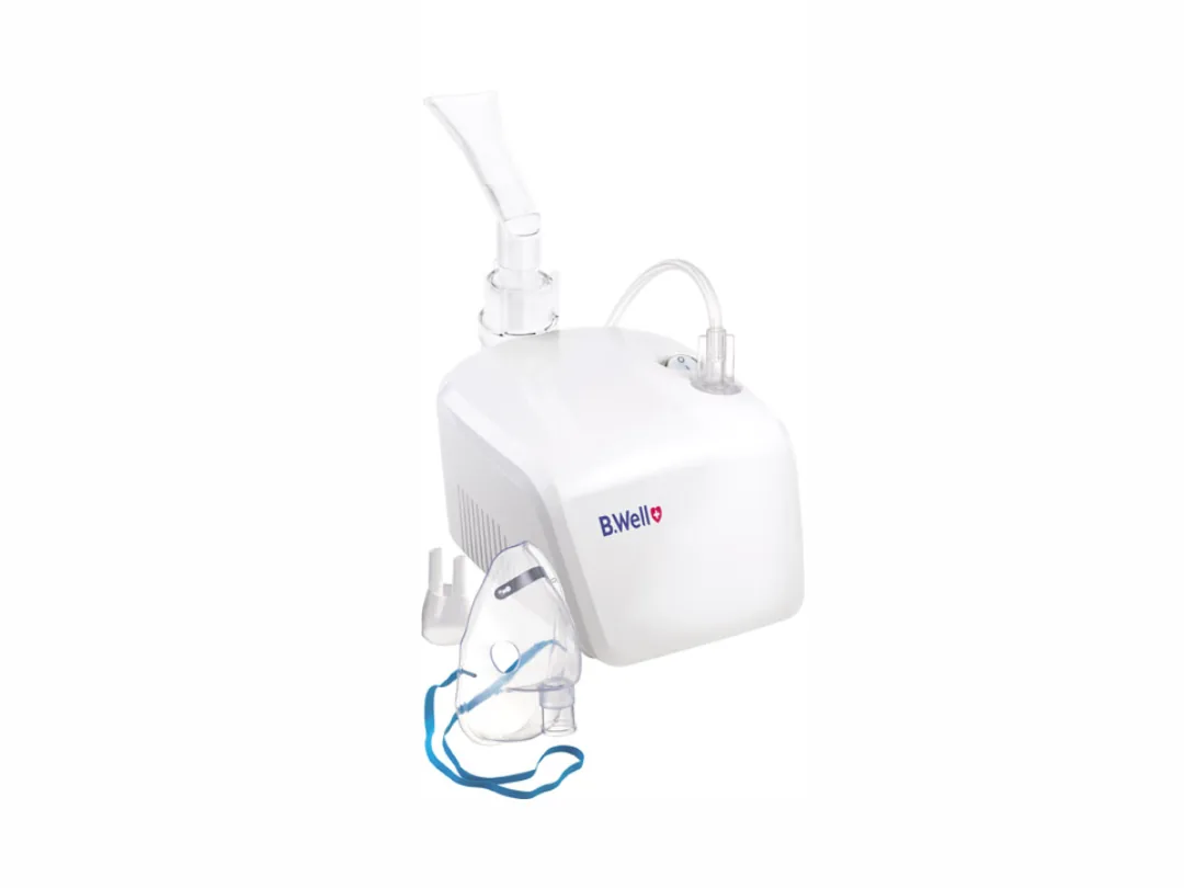 B.Well Pro 110 Compressor Nebulizer, "Basic" (Adult Mask, Child Mask, Mouth Piece, Nose Piece), Air Tube 1.8 M, Air Filters (5Pcs), Storage Bag - 3 Year Warranty