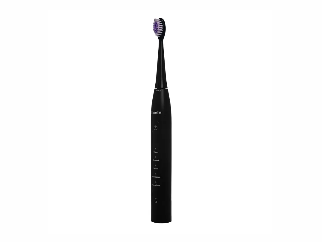 B.Well PRO 850 Electric sonic toothbrush, 60 days without recharging, 5 operation modes, 2 brush heads, USB cable, handbag, without adapter