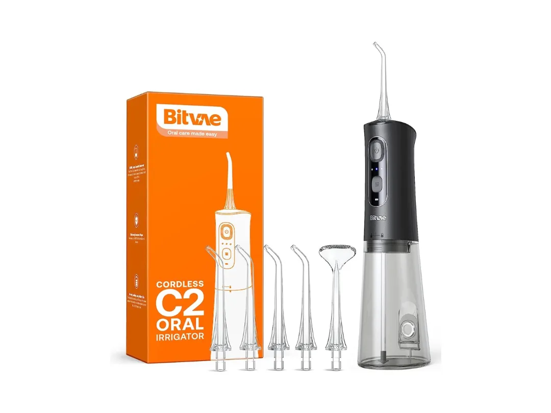 Bitvae C2 Water Flosser/Oral Irrigators with 6pcs Nozzles for Tooth Cleaning