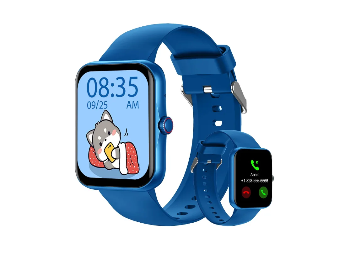 DIBET AW9LITE Smart Watch – 2.0" Full Touch IPS Display, 260mAh Battery, Bluetooth Call - Blue