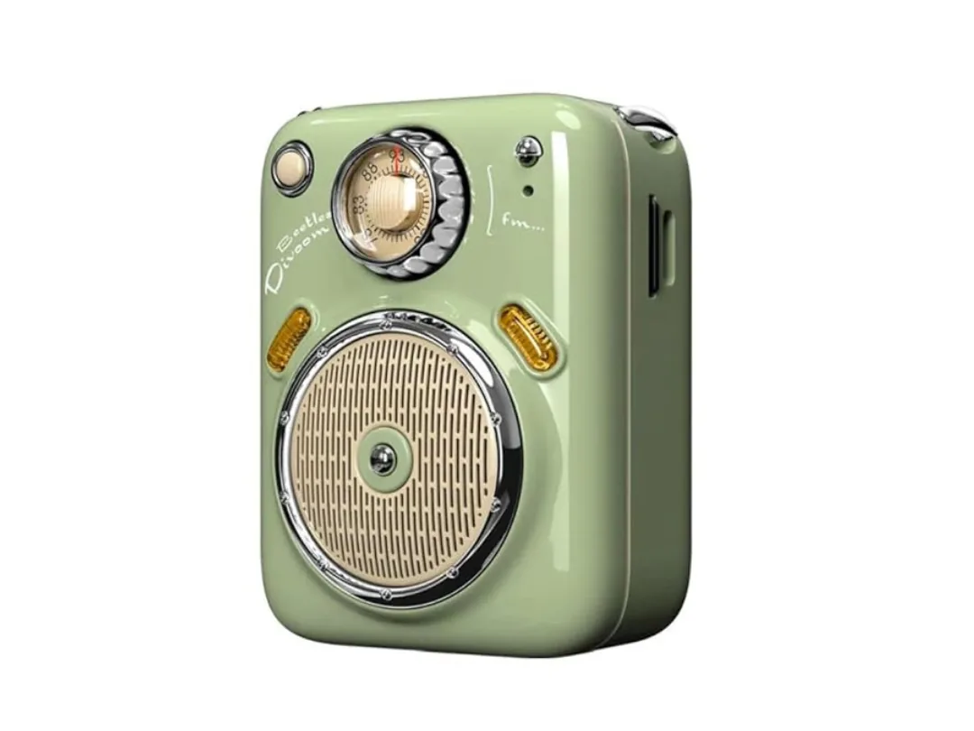 Divoom B-Beetles radio speakers Bluetooth Wireless Mini portable small speakers for girls birthday presents Gift Green pink cute