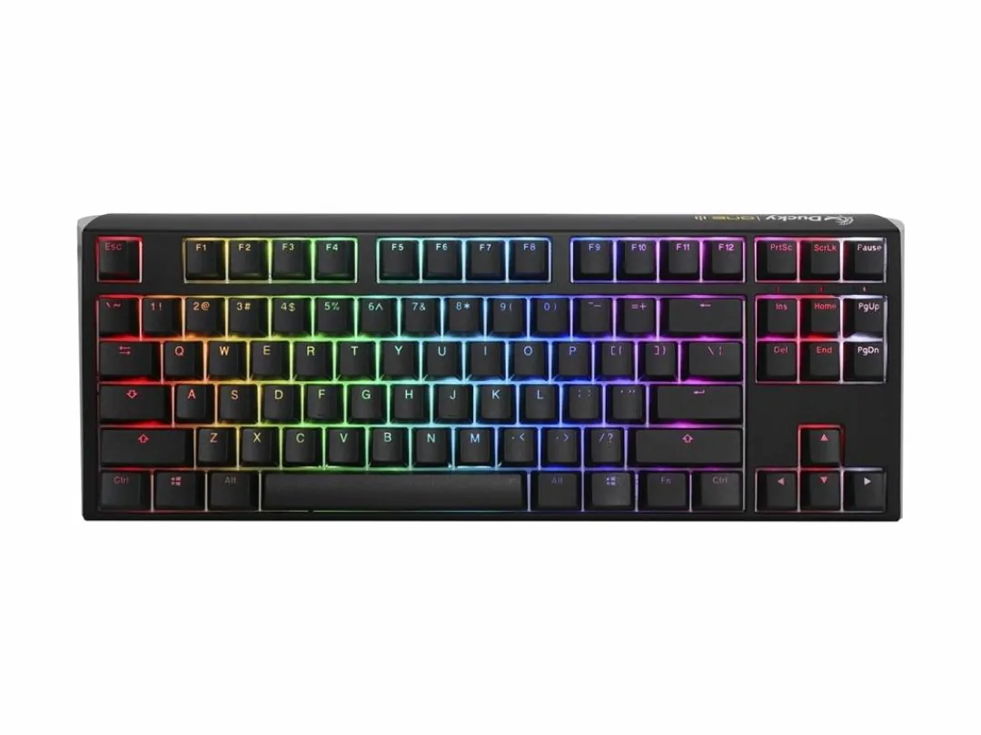 Ducky One 80% Mechanical Gaming Keyboard, Cherry MX Red Mechanical Switch, Detachable USB-C, English Layout, Black | DKON2187ST-RUSPDCLAW