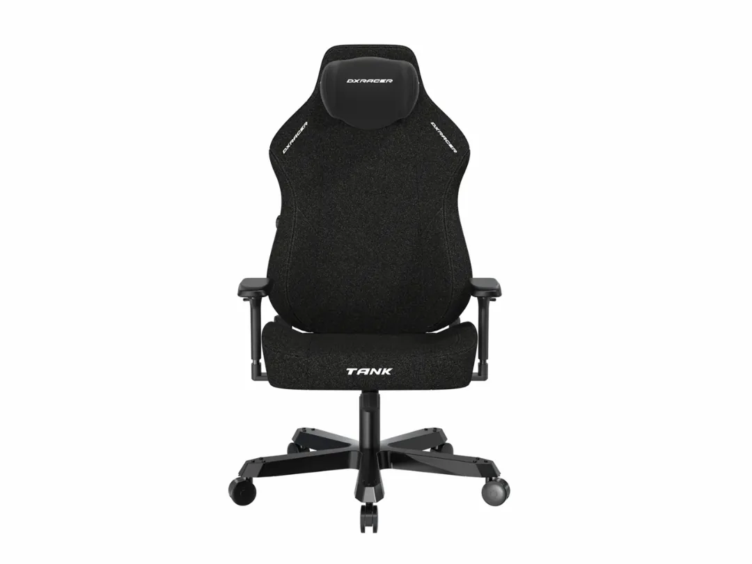 DXRacer Tank Series XXL Gaming Chair, Woven Fabric Upholstery, 4D Adjustable Armrests, Magnetic Headrest & Lumbar Support, 90°~135° Back Recliner, 400 LBS (180 kg) Load Capacity - Black | GC/XXLTM23FBE/G