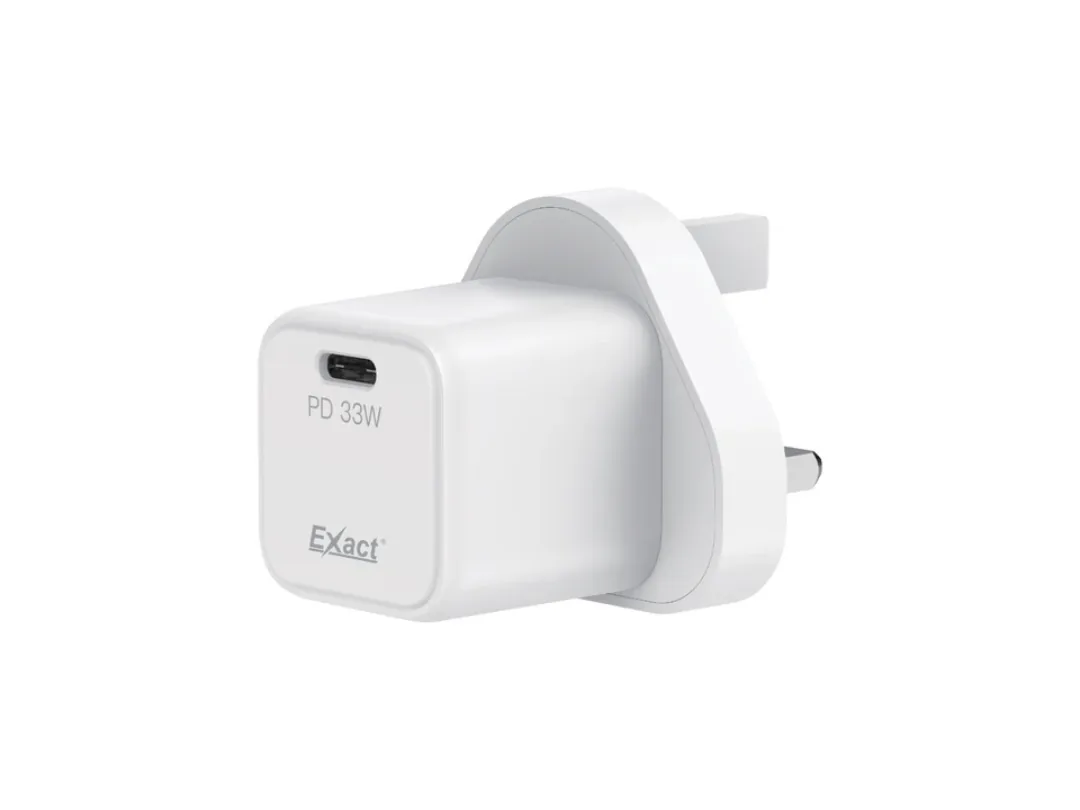 Exact 33W USB-C Charger Mini Power Gan PD Mobile Charging Adapter (Type C) - EX1097