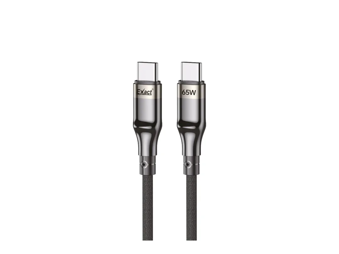 Exact USB Type C to Type C 65W Nylon Charging Cable 1Meter - EX795
