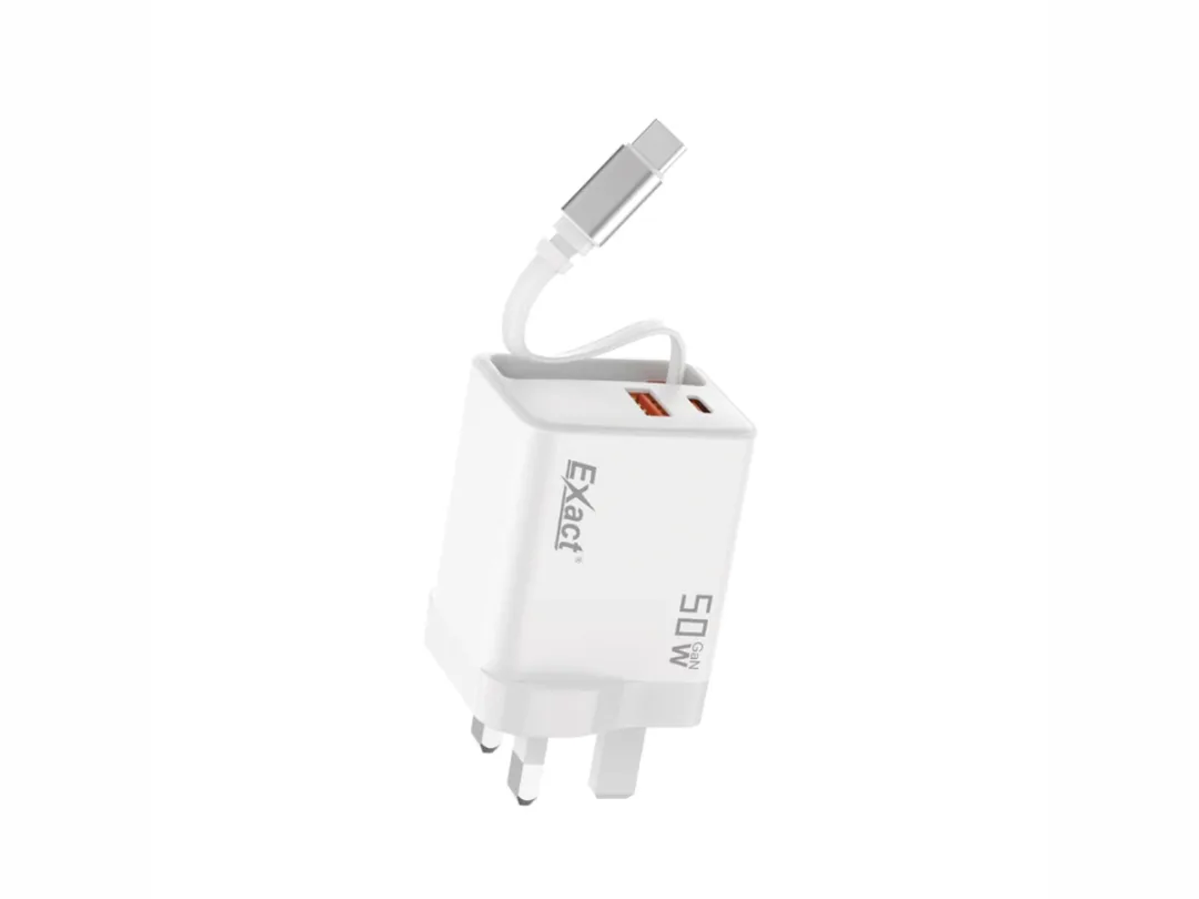 Exact Power Gan 2 50W dual port Fast Charger (USB-C & USB-A) EX1218
