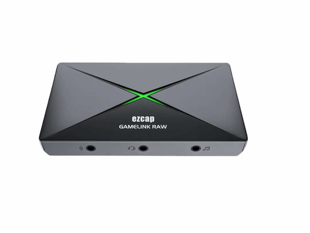 Ezcap333 Gamelink 4K Video Game Capture Box, 4K Capture Video with Microphone in Earphone Jack, Up to 2160p 30fps Live Streaming for PlayStation, Camcorder and DSLR Cameras, 2x HDMI / 1X USB Type C
