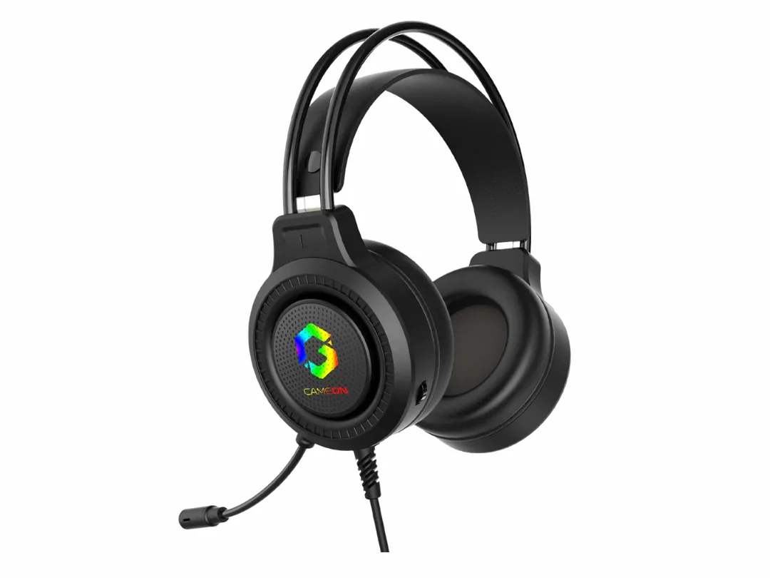 GAMEON GOT101 Shadowfire RGB Wired Gaming Headset - USB 2.0, 3.5 mm AUX, PC, PlayStation 4/5, Xbox One - Black