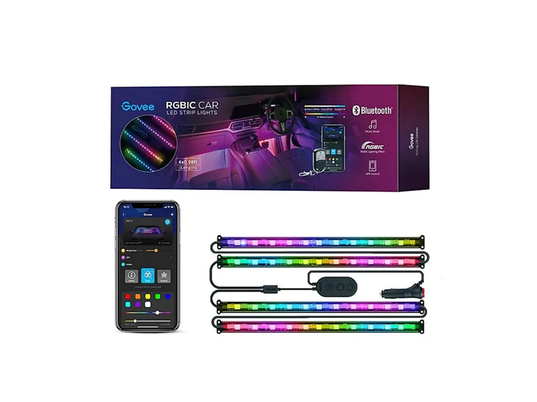 Govee RGBIC Interior Car Lights Without Remote Control