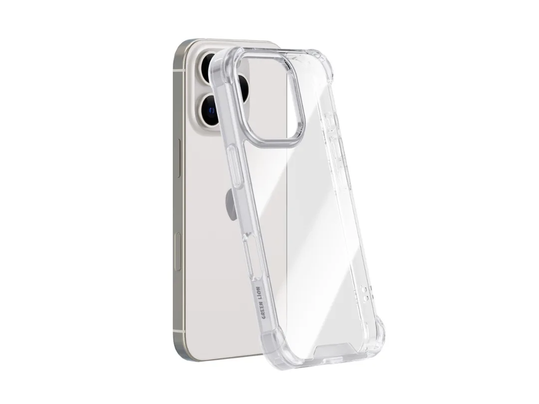 Green Lion iPhone 16 Pro Max Anti-Shock Case - Clear