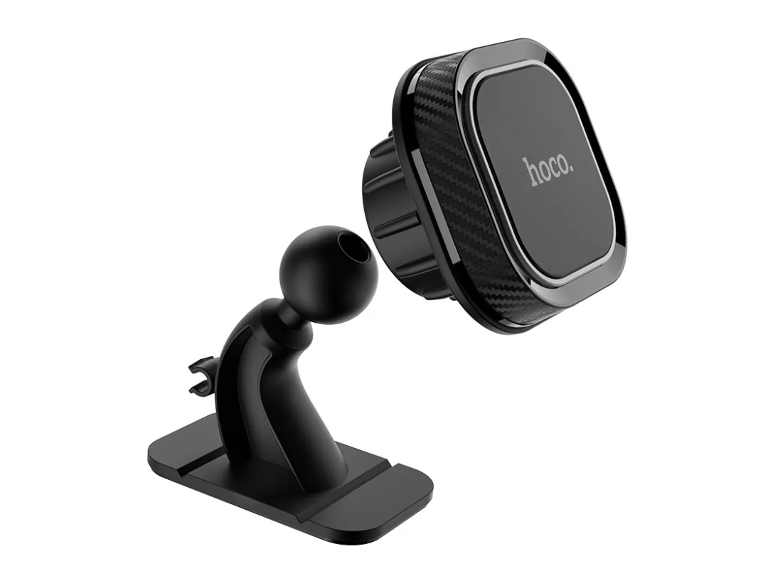 Hoco CA53 Intelligent Dashboard Magnetic Car Holder – 360° Rotating, Adhesive Mount for Smartphones (Black & Gray)