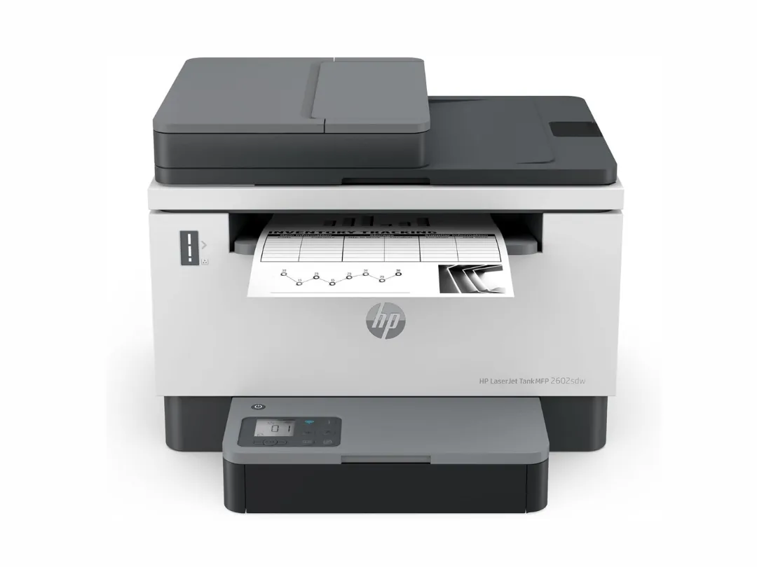 HP LaserJet Tank MFP 2602sdw All-in-One Wireless Laser Printer, 22 PPM, Printer for Business, Scan to email/PDF; Two-sided printing; 40-sheet ADF; Wi-Fi, white [2R7F5A]; Pre-filled with toner to print up to 5000 pages - 2R7F5A White
