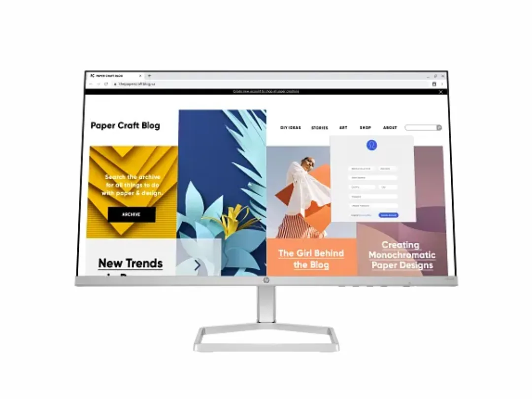HP Series 5 23.8" Monitor 524SF, 23.8" FHD IPS Display, 100Hz Refresh Rate, 5ms, Silver - 94C17AS