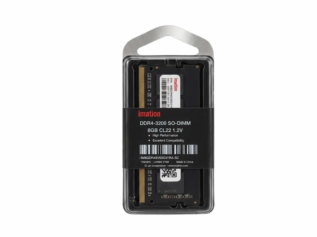 Imation 8GB DDR4 RAM SODIMM Memory Module, CL22 1.2V 3200MHz Laptop RAM - IM8GDR4SV03D31RA-SC