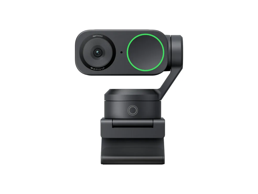 Insta360 - Link 2 AI-Powered 4K Webcam Standard Bundle  - Black - For Video Conferencing, Gaming & Streaming