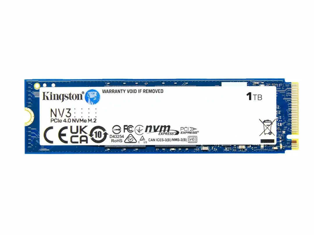 Kingston 1TB NV3 M.2 2280 PCIe 4.0 x4 NVMe Internal Solid State Drive (SSD) Up to 6000 MB/s Read Speed & Up to 4000 MB/s Write Speed- SNV3S/1000G