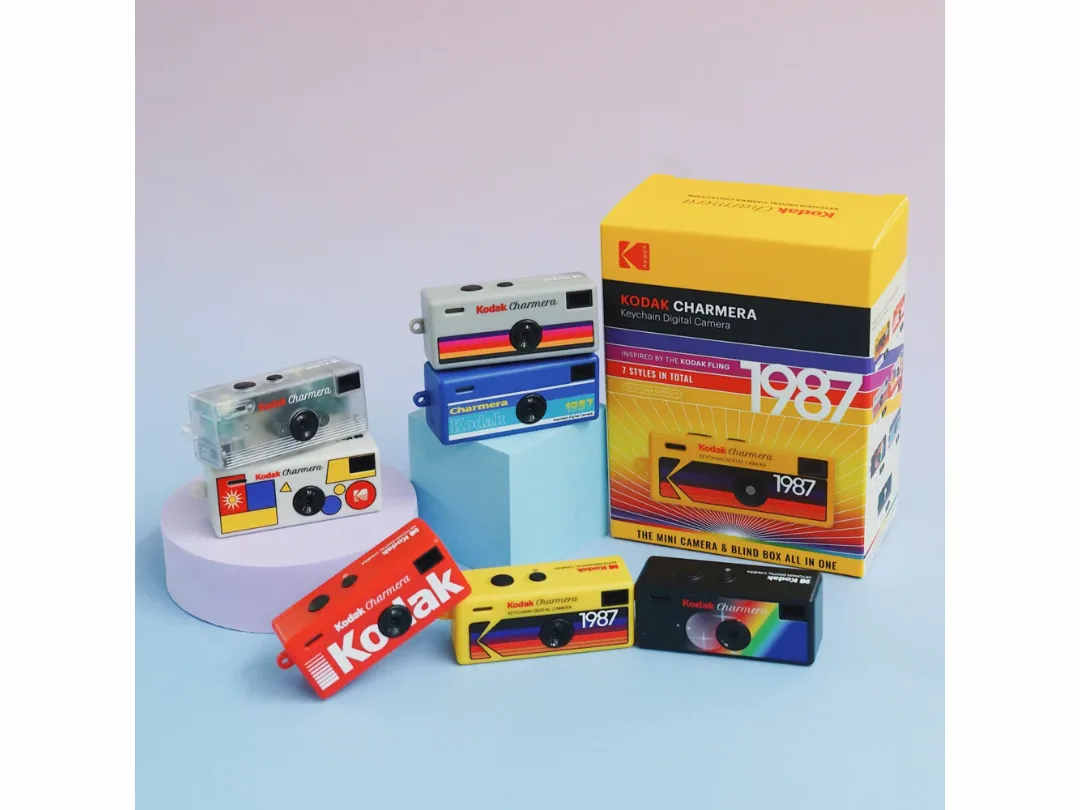 KODAK CHARMERA Keychain Digital Camera Blind Box Single Box (1PC) - Mini Camera, Video Recording, Bag Charm,1.6 Megapixels, Micro SD Card Slot