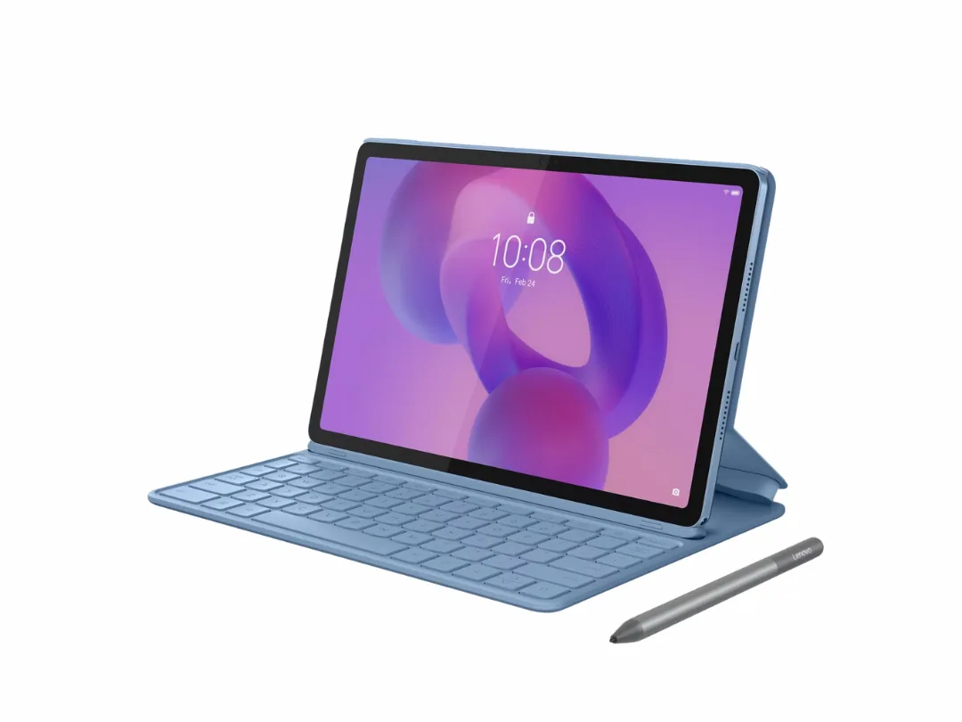 Lenovo Idea Tab 11""- TB336ZU - 5G, 8GB RAM, 256GB (Up to 2TB), 5MP Front/8MP Rear Camera, 7040mAh, Android 15 Tablet with Folio Keyboard and Pen - Blue - ZAFM0393AE