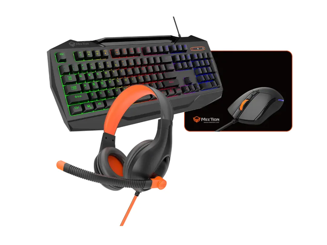 Meetion C490 4 IN 1 PC Gaming Kit - Gaming Keyboard & Mouse, Gaming Headset & Mouse pad