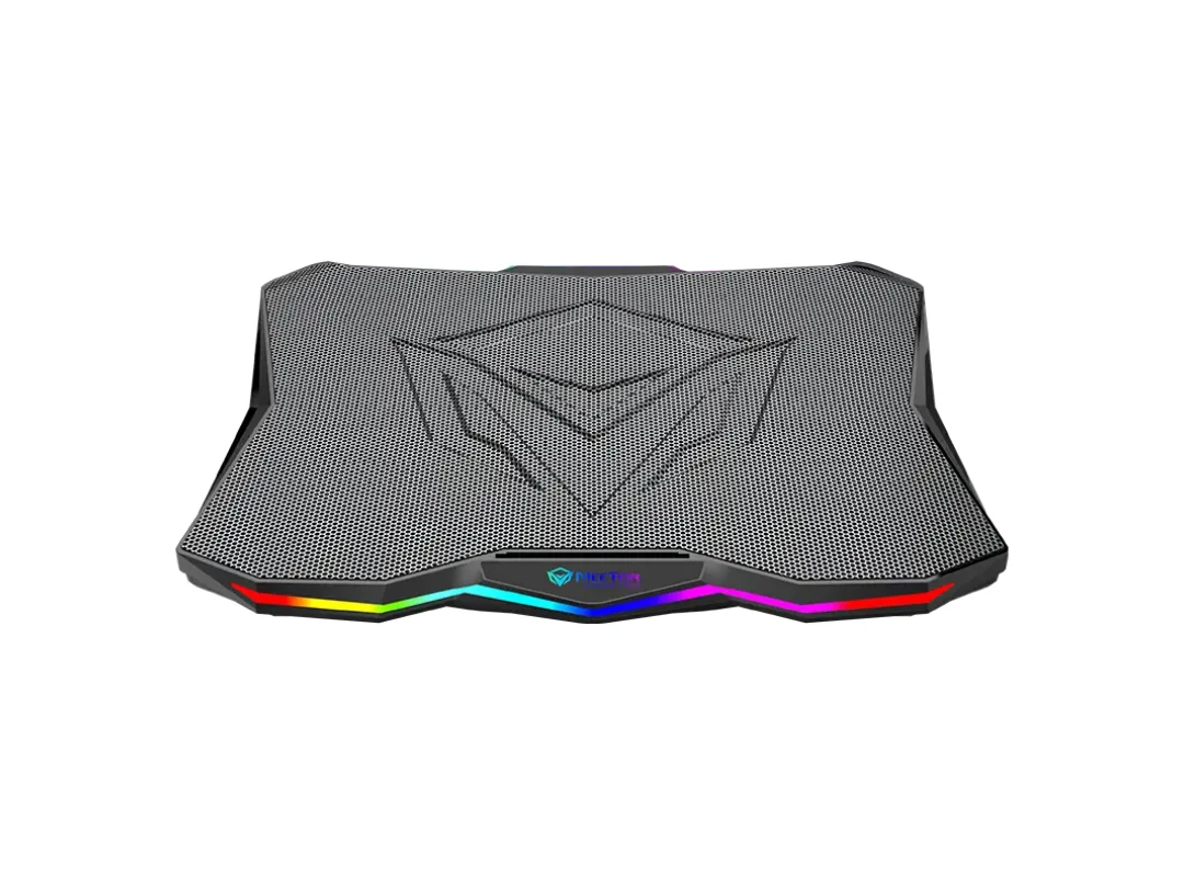 Meetion CP4040 Quiet RGB Gaming Laptop Cooling pad with Adjustable Stand – 9 : 17 Inch – 2xUSB