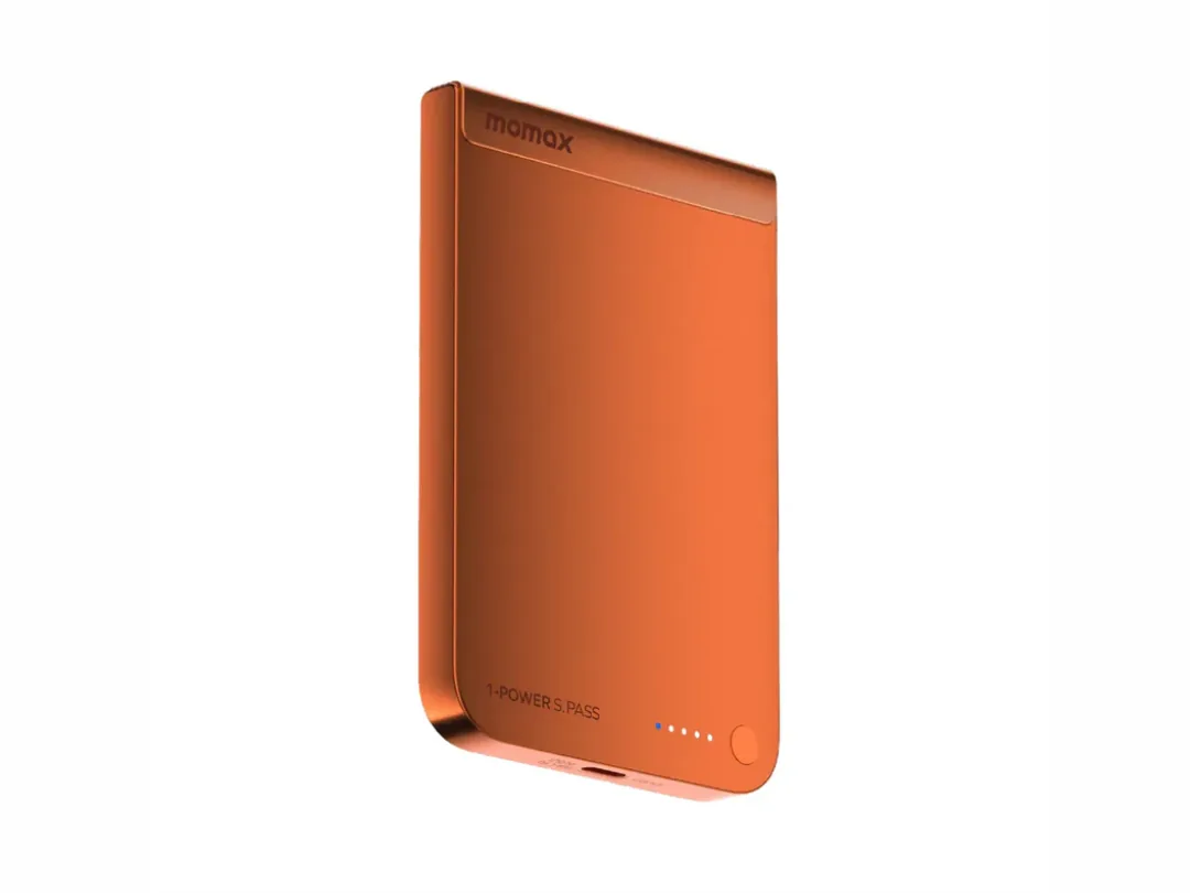 Momax 1-Power S.Pass 5000mAh Qi2 Magnetic Wireless Power Bank Battery Pack ,15W Wireless Charging, Compatible with iPhone 12-17 Series & Wireless Charging Supported Devices (MagSafe Compatible)