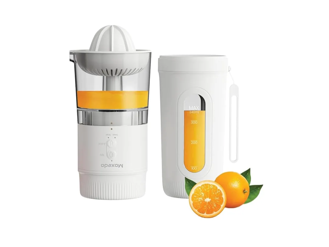 Moxedo 3 in 1 Portable Juicer Blender - USB Rechargeable, 4 Stainless Steel Blades, BPA Free Material, Mini Blender, Smoothie Maker Lemon Orange Juicer