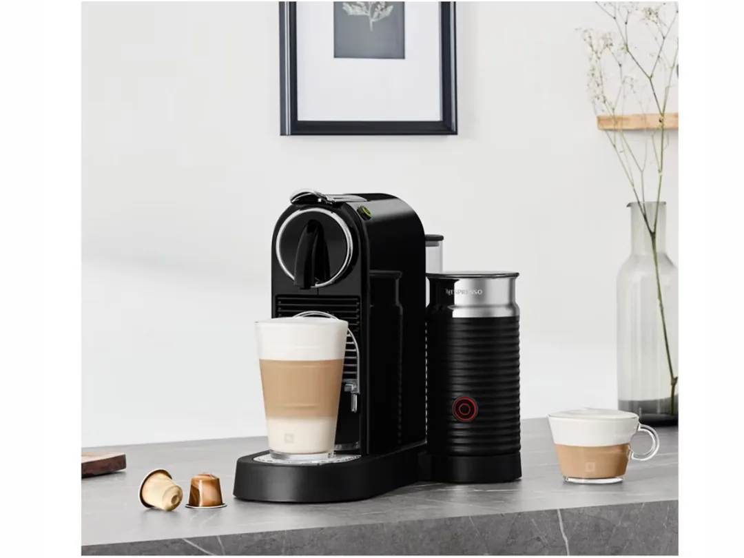 Nespresso CitiZ&Milk Limousine Black Coffee Machine with an integrated milk frother - GNN133MCL00190 - D123-ME-BK-NE2