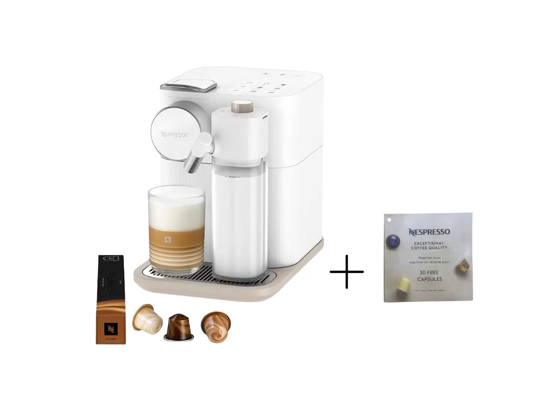 Nesspresso Gran Lattissima F541 Espresso Capsule Coffee Machine, Automatic Milk System for Cappuccino And Latte, 19 Bar Pressure, 1.3 L 1450 W F541-ME-WH-NE - White