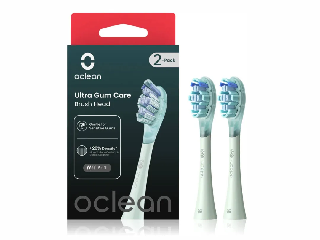 Oclean Ultra Gum Care UG01 2 Pack Brush Head | Delicate Tongue Cleaner | 2-Pack | C04000253 - Green