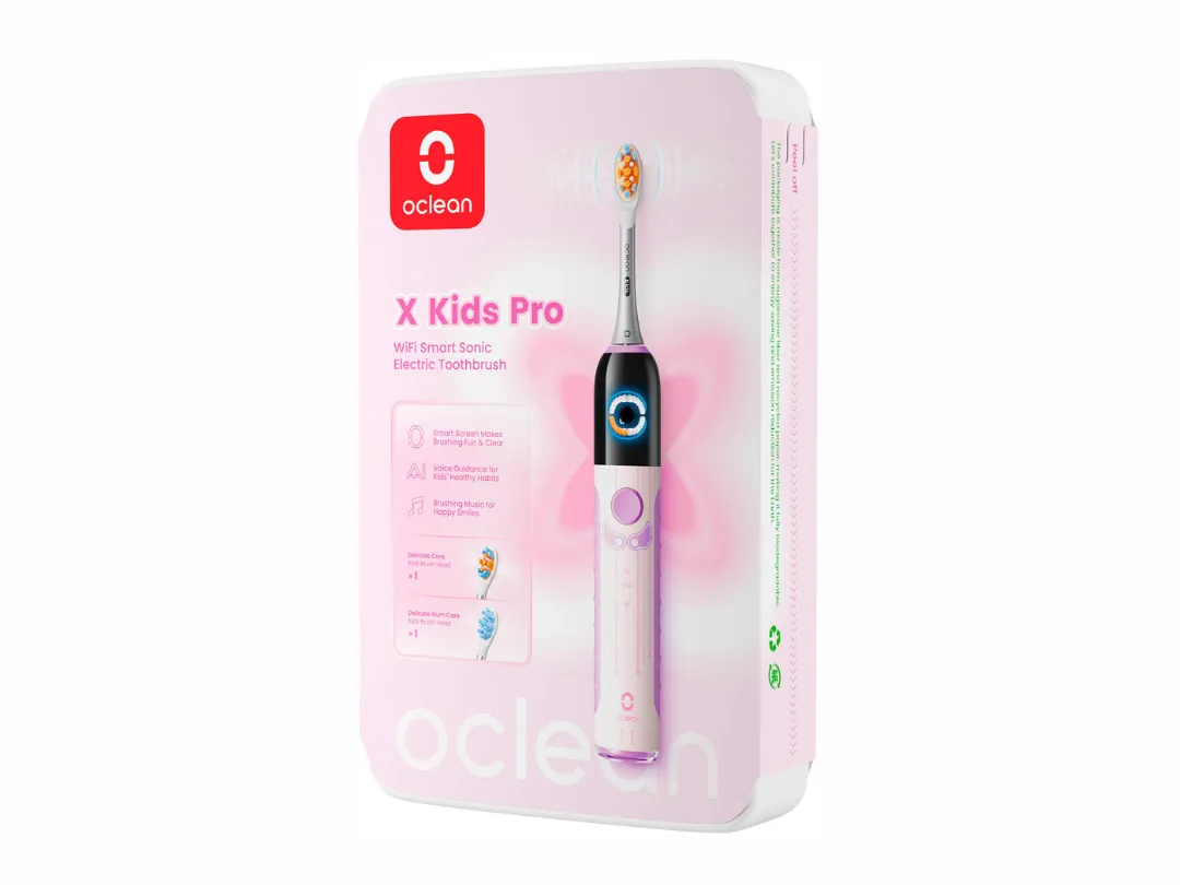Oclean X Kids Pro Electric Smart Toothbrush for Kids | Gentle Cleaning | Timer & Fun Interactive Display, 1 Year Warranty