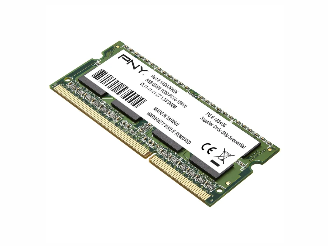 PNY Performance 8GB DDR3 1600MHz SODIMM Laptop RAM Memory, 1.35V CL11 Notebook Memory MN8GSD31600-SI
