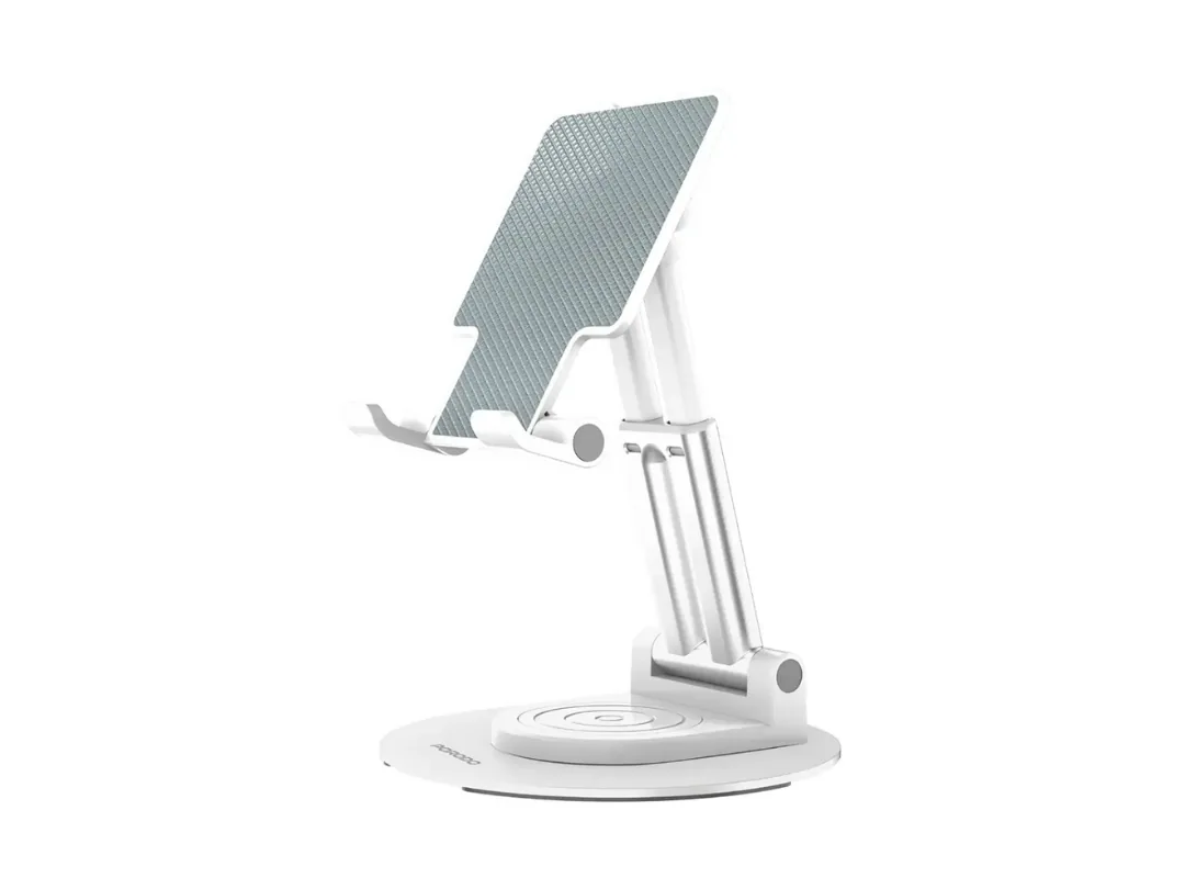 Porodo Foldable Phone & Tablet Desk Stand with Adjustable Telescopic Rod (Compatible with devices from 4 to 11 inches)
